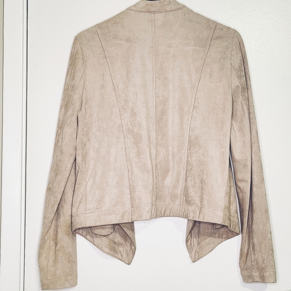 Light Beige Faux Suede Jacket - Picture 3 of 3